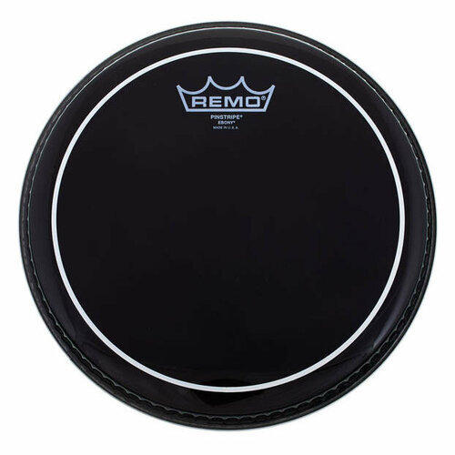 ES-0608-PS Pinstripe Ebony Пластик для том барабана 8, Remo пластик для барабана remo es 0613 ps batter pinstripe ebony