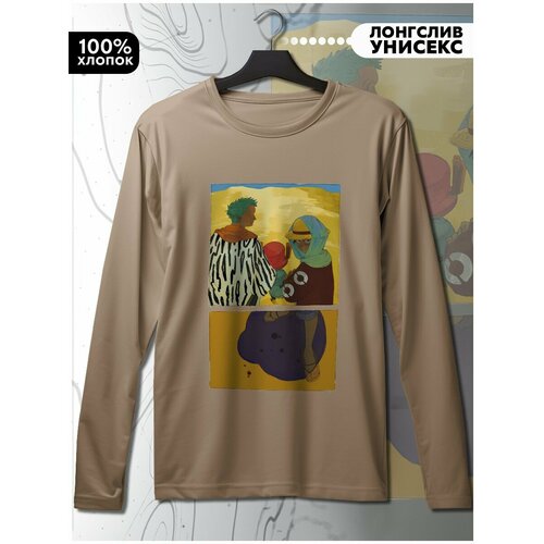 фото Лонгслив hypnotica, размер s, бежевый