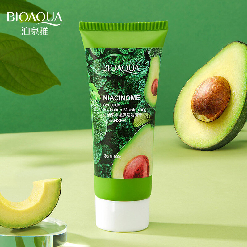 Пенка для умывания Bioaqua Niacinome Avocado Hydration Moisturizing Cleancer с экстрактом авокадо, 100 г