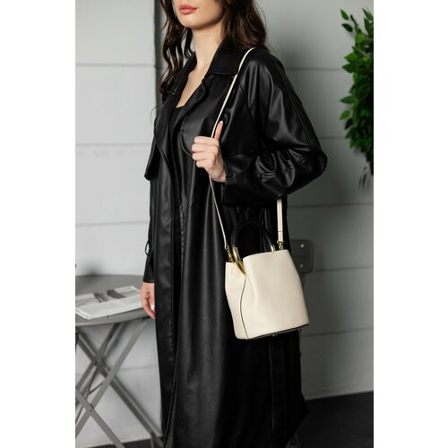 Сумка ведро Vael, фактура зернистая, черный