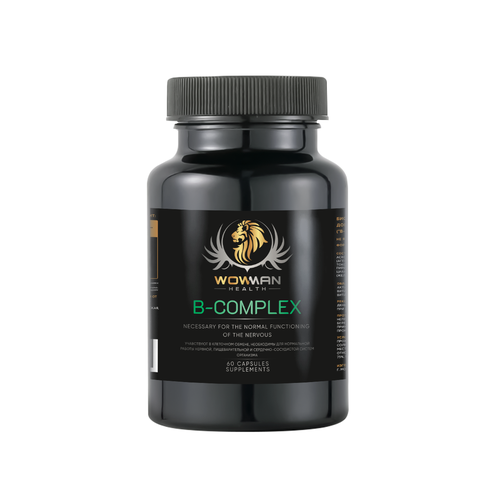 Комплекс витаминов группы B Vitamin B-Complex 60 капсул WowMan WMBCOMPLEX060