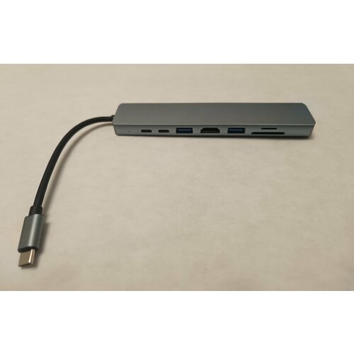 Адаптер-переходник 8 в 1 USB-концентратор Type-C - HDMI Ethernet USB-C USB SD TF 320000₽