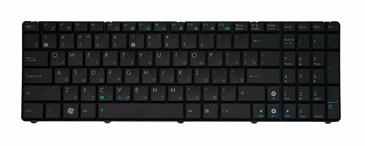 Клавиатура для ноутбука ASUS V090562BK1 без рамки