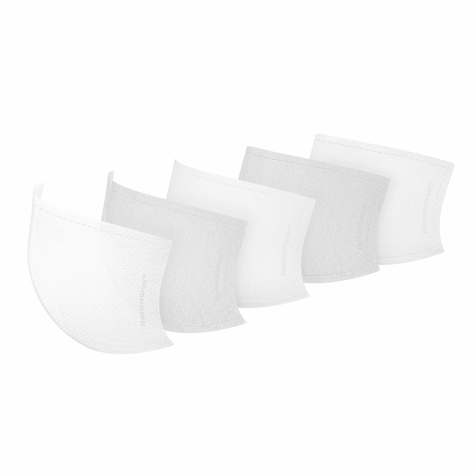 Сменные фильтры Moshi Nanohedron для многоразовой тканевой маски OmniGuard (размер M|L, комплект 5 штук) (Белый | White)