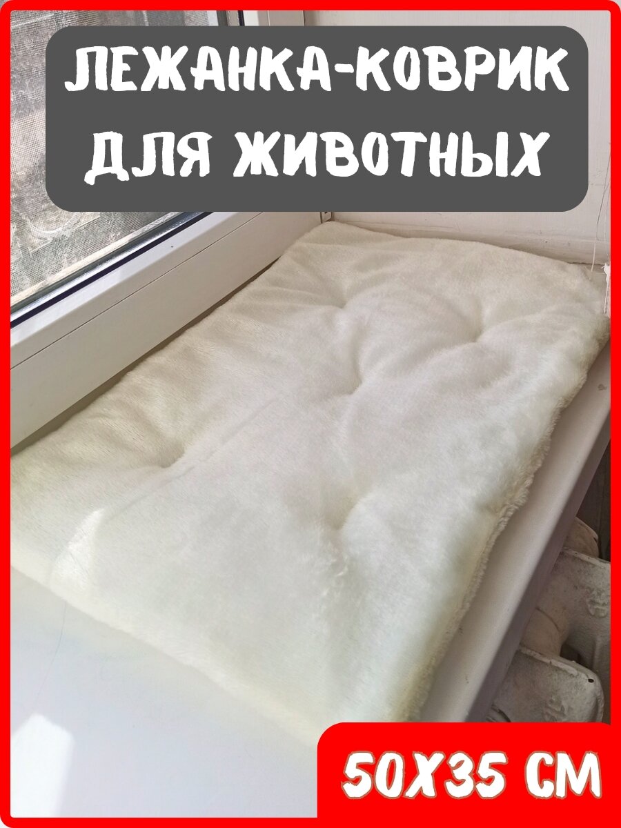 Лежанка-коврик подстилка для животных, 50х35 см, лежак для кошек - фотография № 1