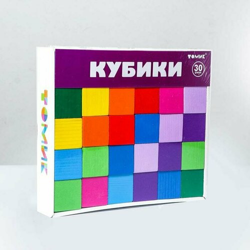 кубики томик 1 45 цветные 30 штук Томик Кубики «Цветные» 30 шт.