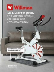 Велотренажер GetActive Wheel ES-7702 для спорта дома, для ног, кардио, до 100 кг, белый