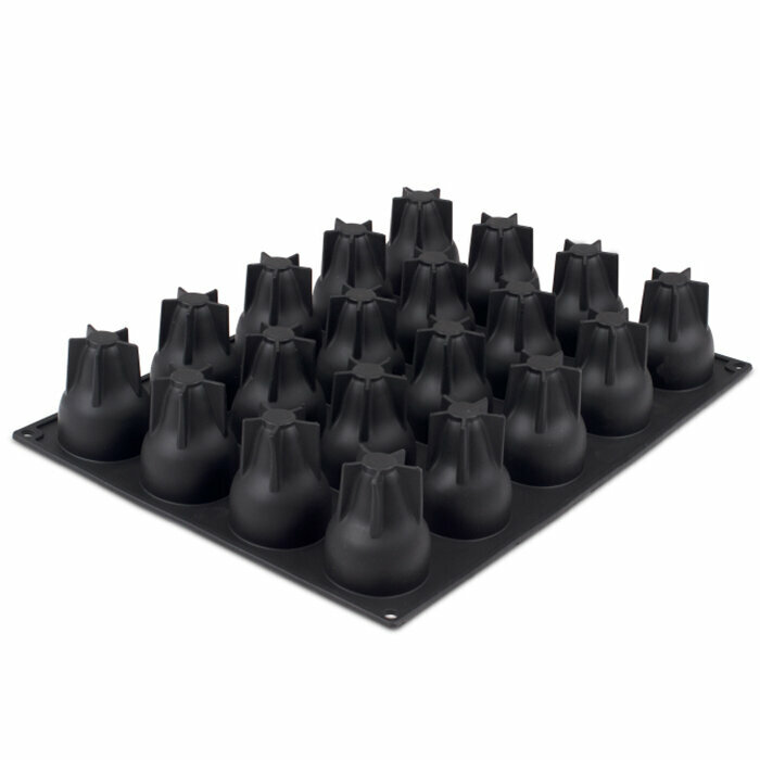 Форма для десерта Pavoni Pear PX4329, 20 ячеек, черный — фото 1