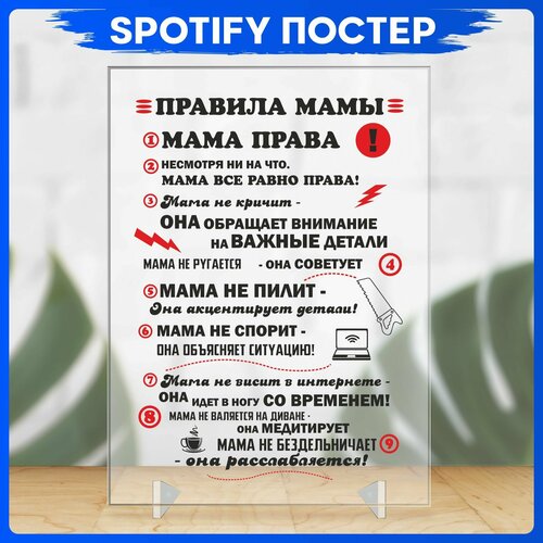 Spotify poster Правила мамы трек пластинка