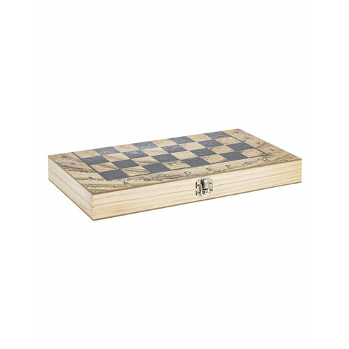Шахматы шашки нарды 3 в 1 Remecoclub деревянные 34x17x4 см