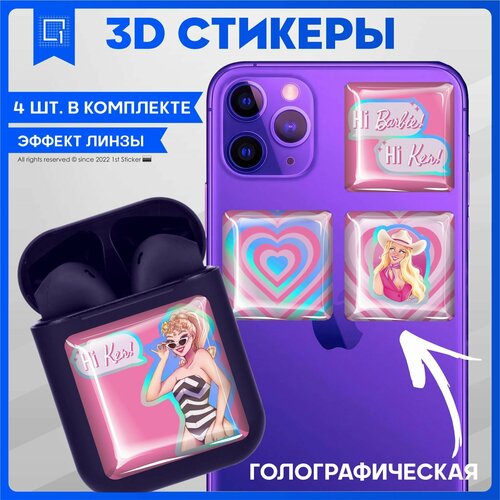 3D Наклейки на телефон Barbie Барби