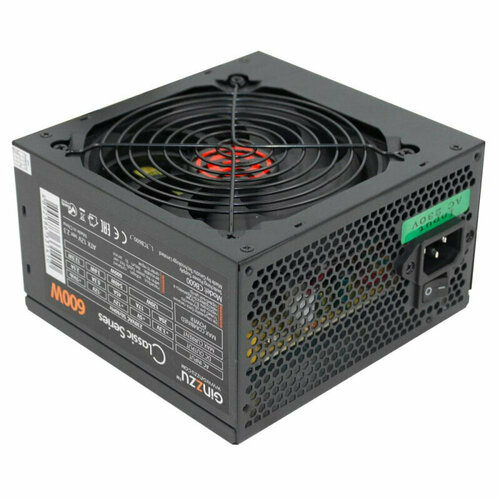 Блок питания Ginzzu 600W CB600 ATX12CM black204p CPU44 1900283 503300₽