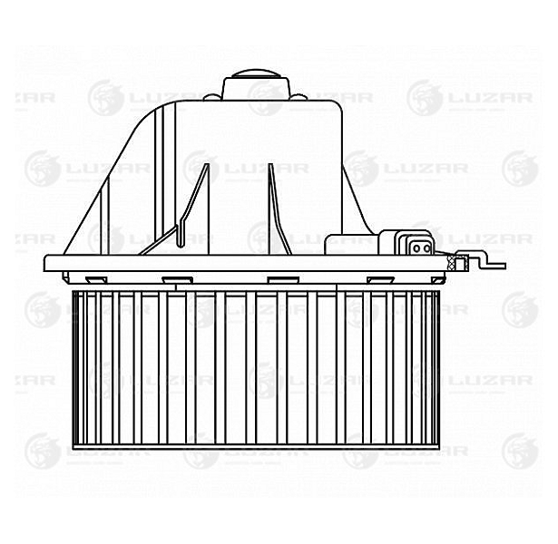 Электровентилятор отопителя для автомобилей VW Transporter T4 (90-)/Audi A4 (94-) A/C- (Т-образный разъем) LUZAR - фото №4