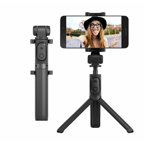 Монопод Xiaomi Selfie Stick Tripod c Bluetooth пультом (FBA4107CN) черный беспроводной монопод r1 со встроенной треногой и пультом