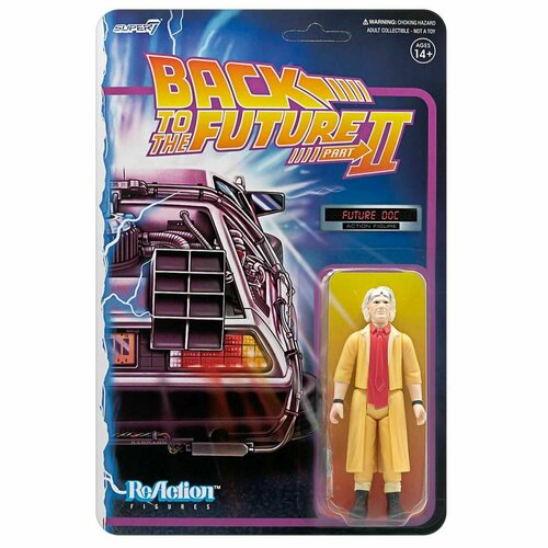 Super7 Назад в будущее Часть II Фигурка ReAction - Future Doc фигурка hot toys back to the future part ii dr emmett brown 4895228605009