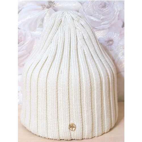 фото Шапка бини катрин голд, размер 46/52, белый россия