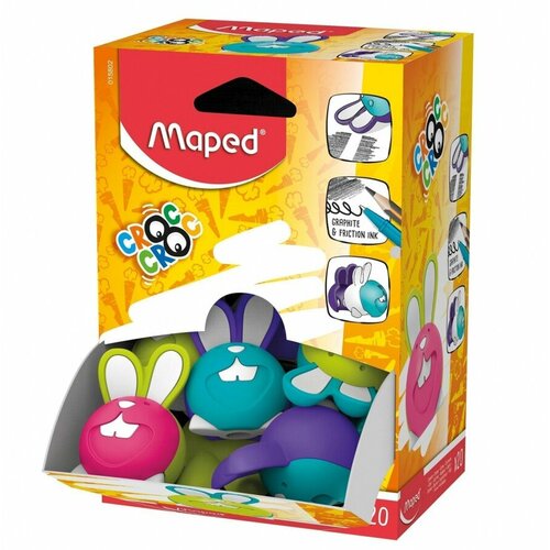 Ластик Maped Croc Croc Puzzle Bunny (фигурный, пластик, 30х30х45мм) 20шт. (015802)