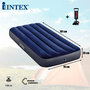 Матрас надувной Intex Classic Downy Airbed Fiber-Tech, 64756, 76 х 191 х 25 см + Насос Intex