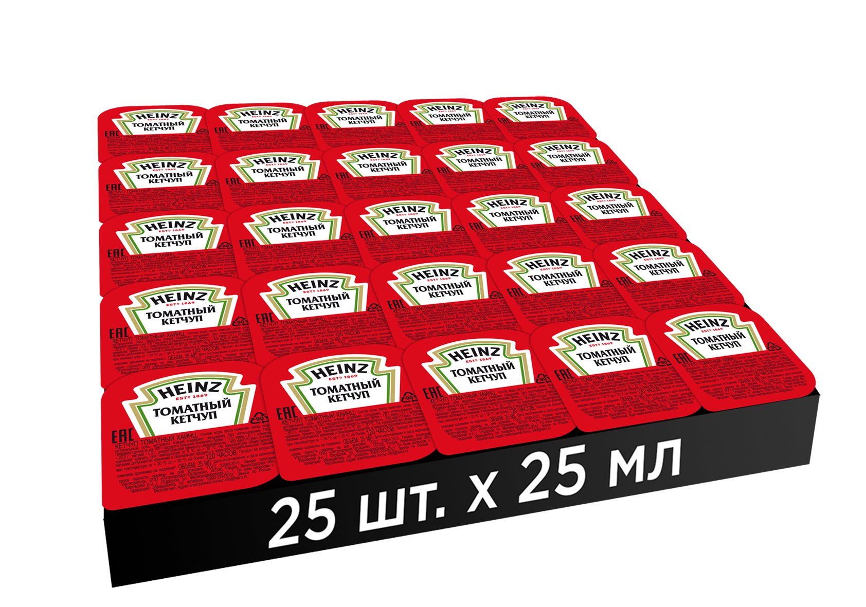 Heinz - кетчуп Томатный, дип-пот, 25 шт по 25 мл.