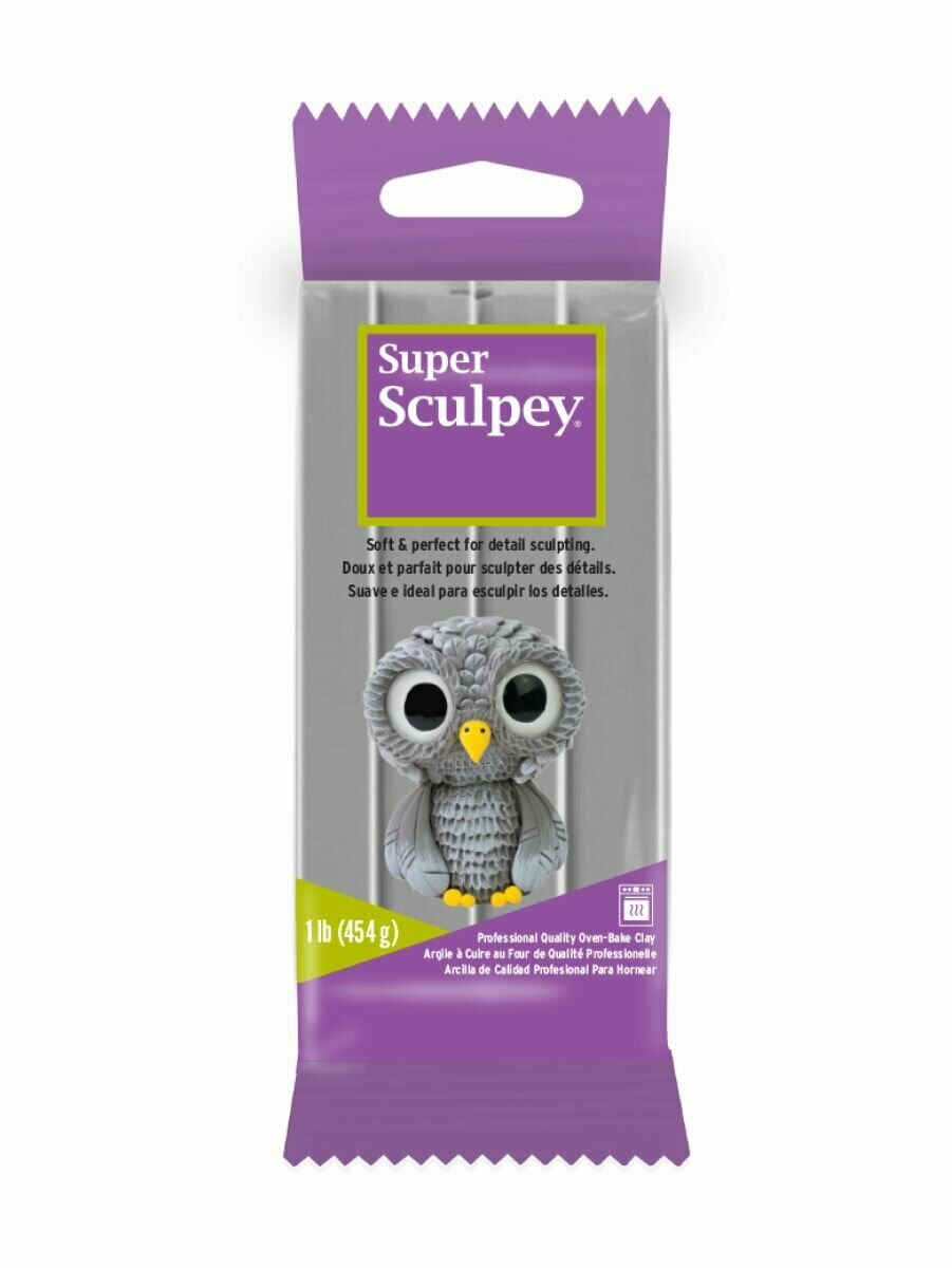 Полимерная глина Polyform Products Super Sculpey серый