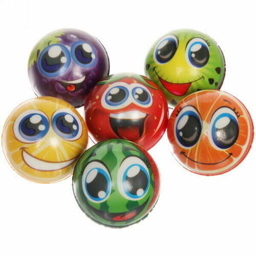 Мяч 63 см Спелые фрукты антистресс микс стикер на вложение 113₽