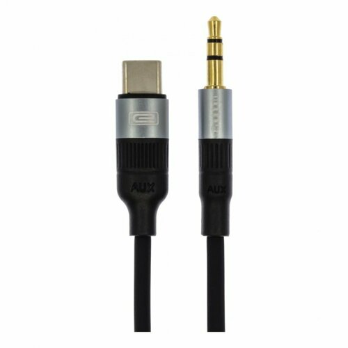 Аудиокабель Earldom AUX55 AUX 3.5 мм-Type-C, 1 м, черный earldom 3 metre cable type c