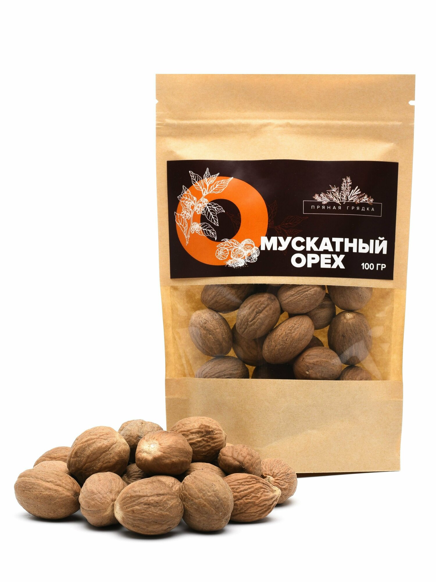 Мускатный Орех целый Индонезия, 100 гр.