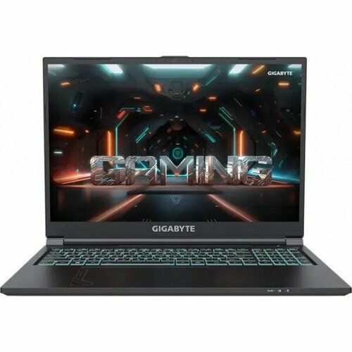 Ноутбук Gigabyte G6 Core i7 13620H 16Gb SSD1Tb NVIDIA GeForce RTX4060 8Gb 16 IPS FHD+ (1920x1200) Free DOS black WiFi BT Cam (KF-H3KZ854SD) ноутбук игровой gigabyte aorus 17h bxf bxf 74kz554sd 17 3 ips intel core i7 13700h 2 4ггц 14 ядерный 16гб ddr5 1тб ssd nvidia geforce rtx 4080 для ноутбуков 12 гб free dos черный