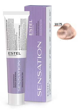 ESTEL PROFESSIONAL, DE LUXE SENSATION, Безаммиачная краска для волос 10/75, светлый блондин коричнево-красный, 60 мл