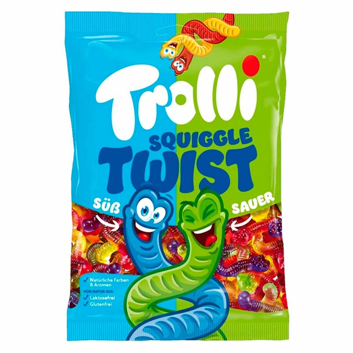 Жевательный мармелад Trolli Squiggle Twist переплетённые червячки (Германия), 1000 г