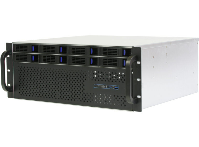 Корпус серверный Procase ES408XS-SATA3-B-0 4U Rack 8 SATA3/SAS 12Gb без БП