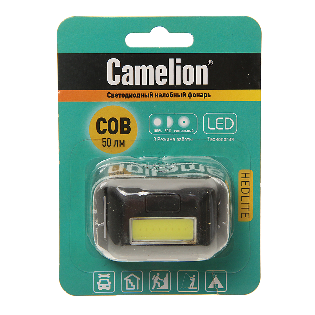 Налобный фонарь Camelion LED5355, черный, 50lm (13748) - фото №19