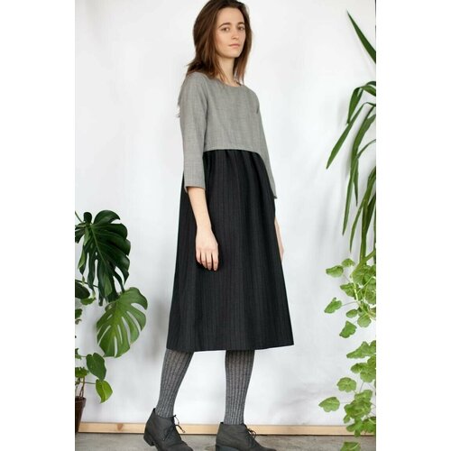 Платье УСТА К УСТАМ, размер L, серый