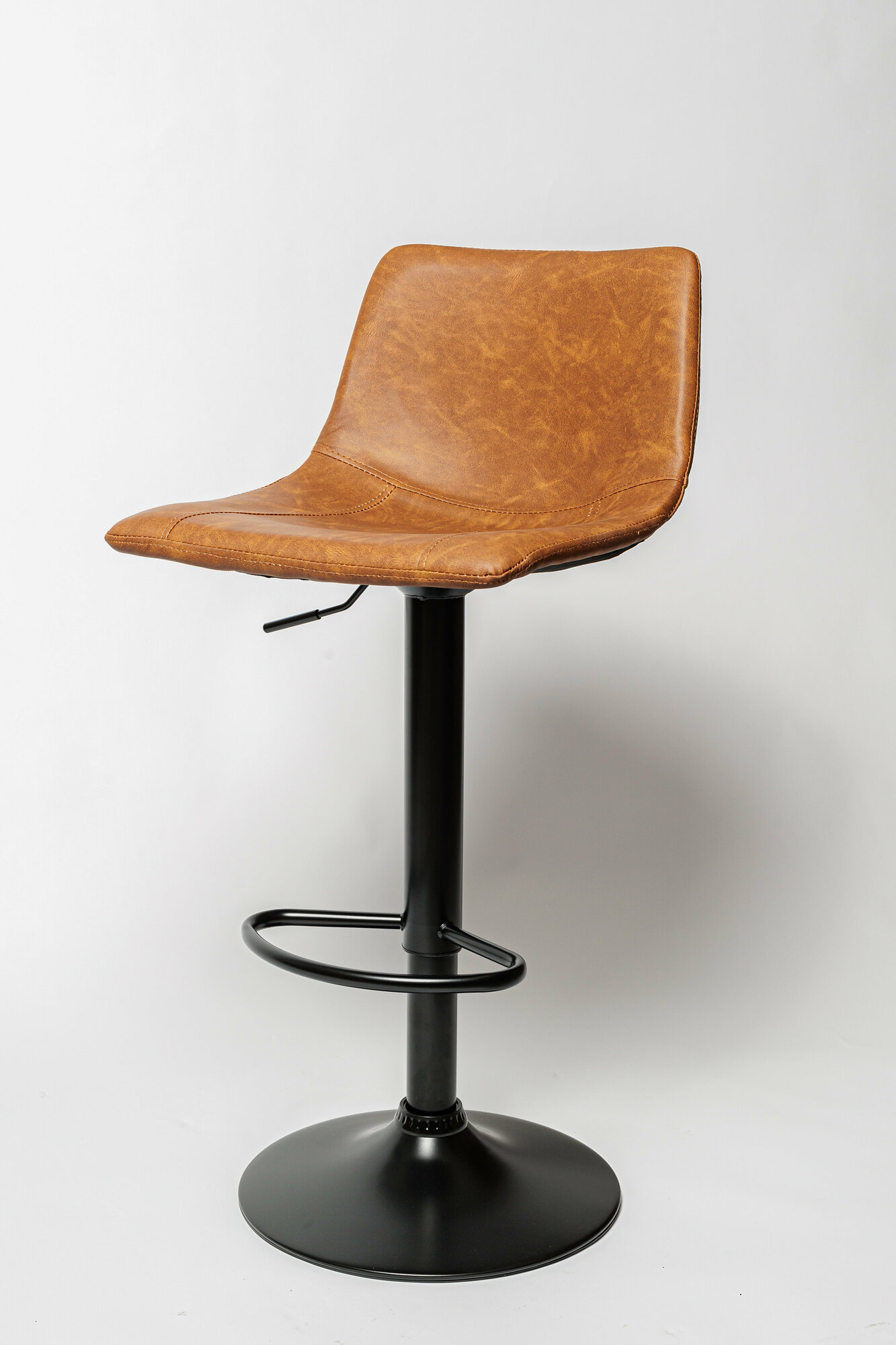 Барный стул "BN-1254" из экокожи, коричневого цвета