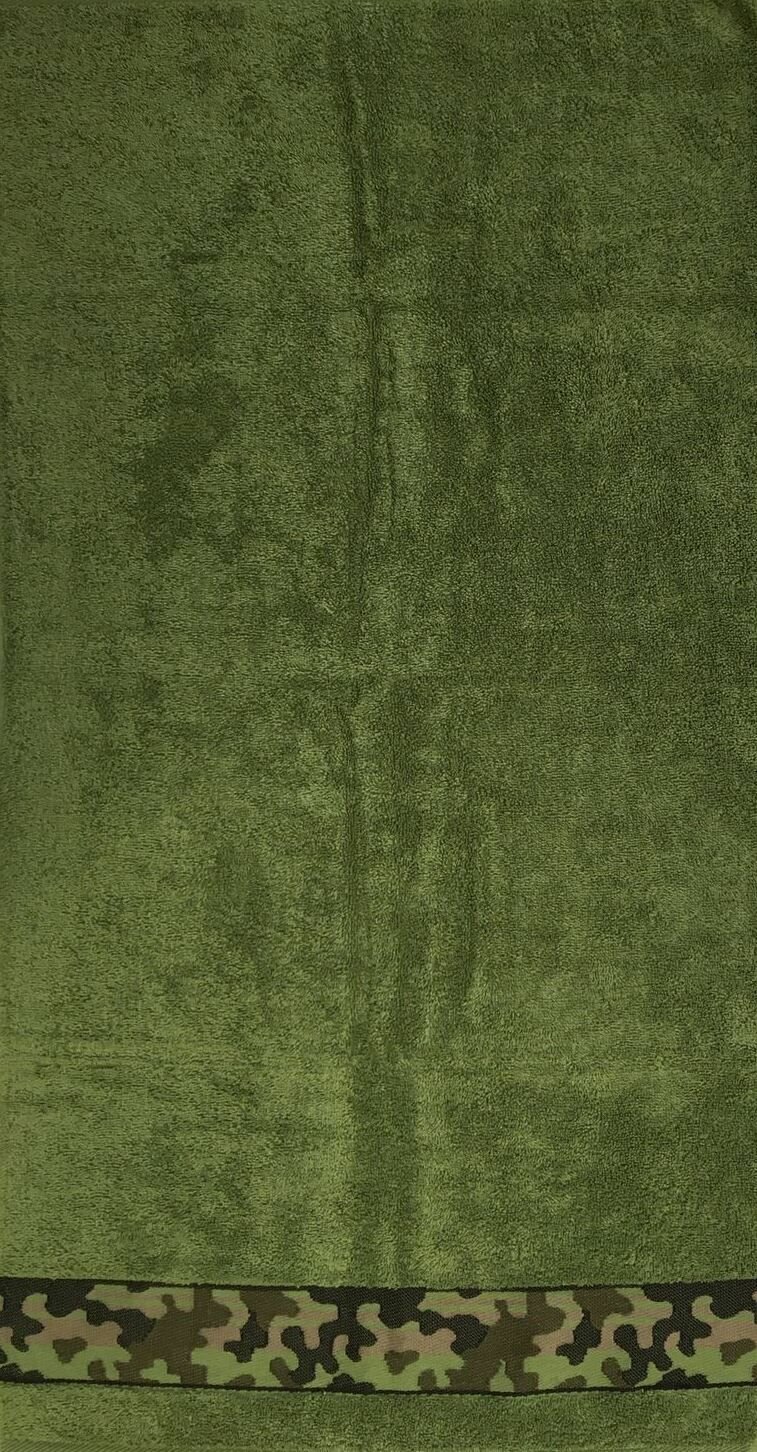 Полотенце Камуфляж (420) 50х90 Зелёный 262 - фотография № 1