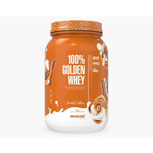 MAXLER USA Golden Whey 907 г (Cinnamon bun Flavor)