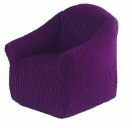 фото Чехол на кресло без оборки, на резинке, универсальный, натяжной, накидка - дивандек на кресло