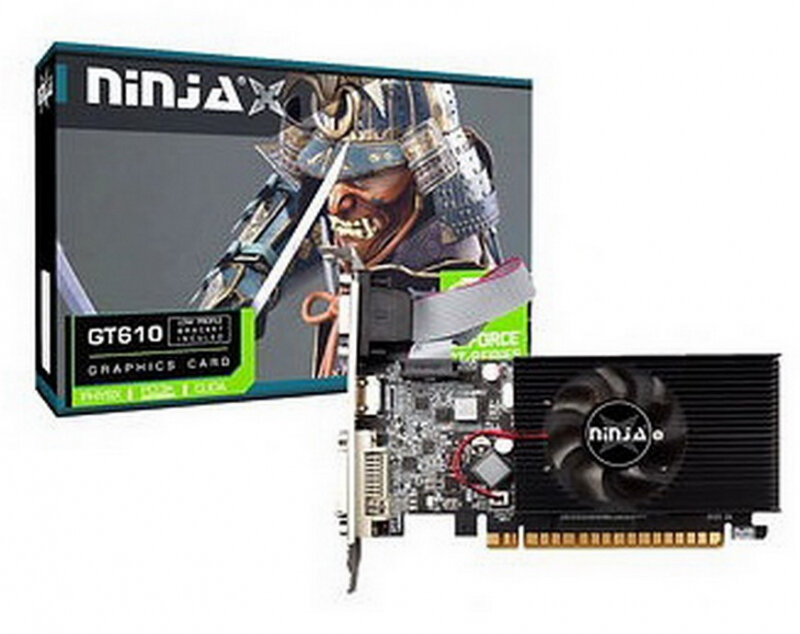 Видеокарта Ninja (Sinotex) GT610 PCIE (48SP) 2G 64-bit DDR3 DVI HDMI CRT