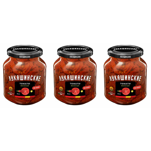 Лукашинские Томаты вяленые Alla Napoletana острые, 330 г, 3 шт