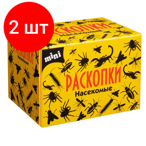 Комплект 2 шт, Набор для проведения раскопок Бумбарам Насекомые мини