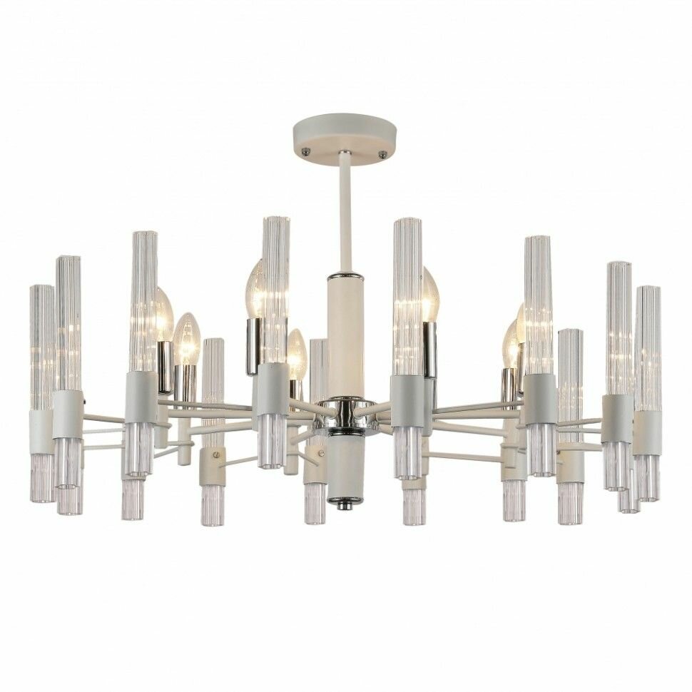 Люстра Потолочная F-Promo Supreme 2539-8P Хром Прозрачный Белый / Фаворит.