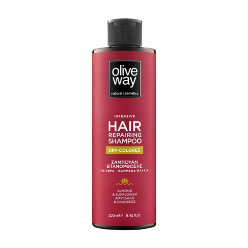 OLIVEWAY Intensive Repairing Shampoo Шампунь восстанавливающий для сухих и окрашенных волос, 250 мл масло для сухих волос для секущихся кончиков mandragora 50 мл