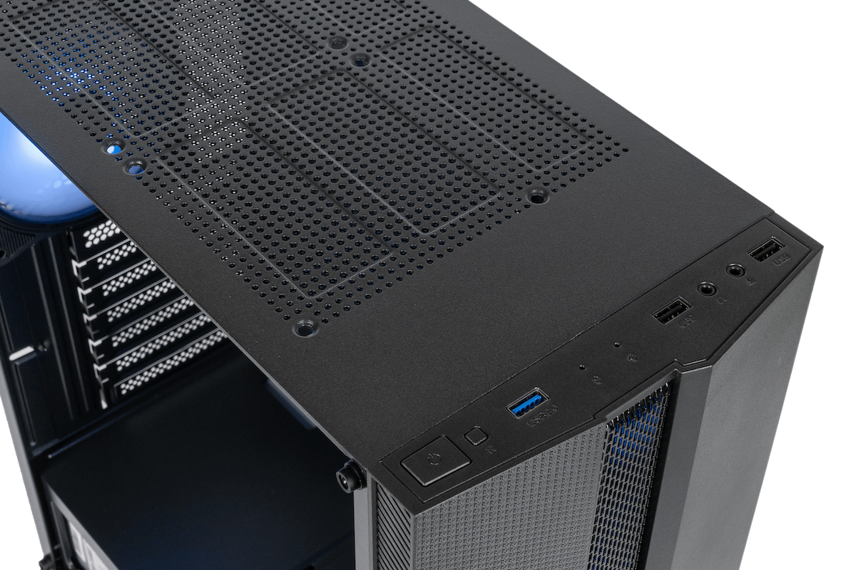 Корпус ATX Eurocase A85 4ARGB черный без БП закаленное стекло USB 3.0