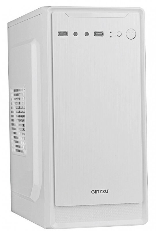 Корпус ATX MidiTower Ginzzu B185 White