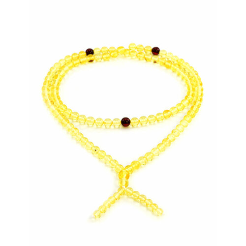 фото Браслет-нить, янтарь, 10 шт., размер 54 см, размер one size, диаметр 5 см, желтый amberhandmade