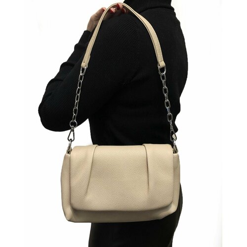 фото Сумка мессенджер , фактура матовая, зернистая, бежевый bental