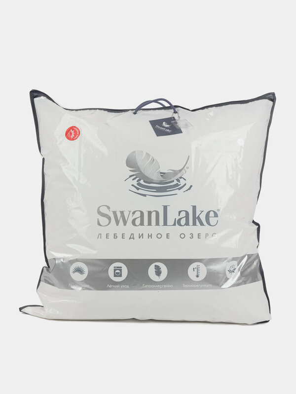 Подушка Swan Lake 70х70 в сатине, самсон - фотография № 4