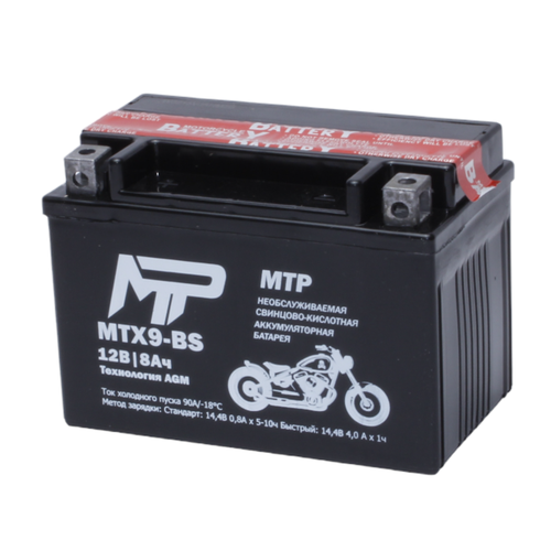 Мото аккумулятор MTP MTX9-BS, 12V, AGM