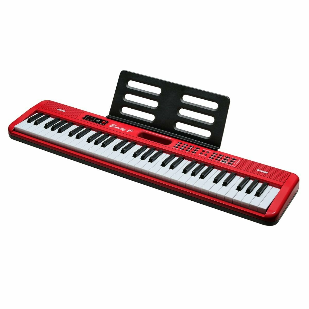 Синтезатор EMILY PIANO EK-7 RD портативный красный 61 клавиша в комплекте сетевой адаптер