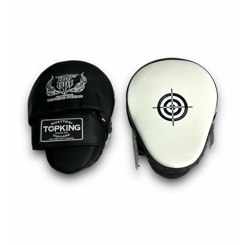 Средние боксёрские лапы Top King TKFMS white black